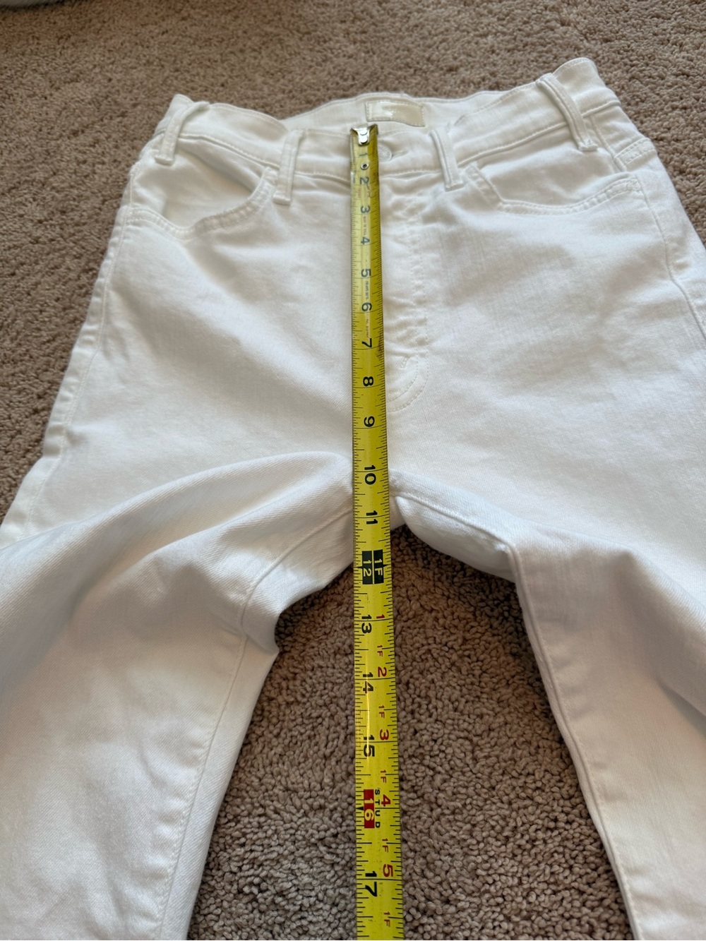 MOTHER White Ankle Crop Jeans - Picture 5 of 12